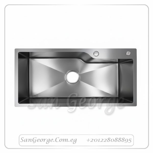 حوض مطبخ ستانلس ستيل نانو 75×45 سم بالشبكه
