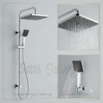 Shower-01-2 Square Rainfall & Handheld Column (Chrome)