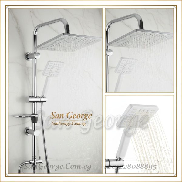 Shower 10W Square Rainfall & Handheld Column (Chrome)