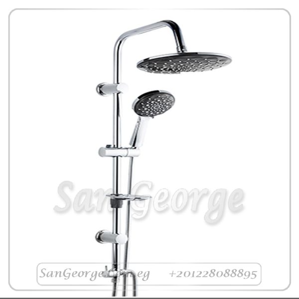 Shower 12 Square Rainfall & Handheld Column (Chrome)