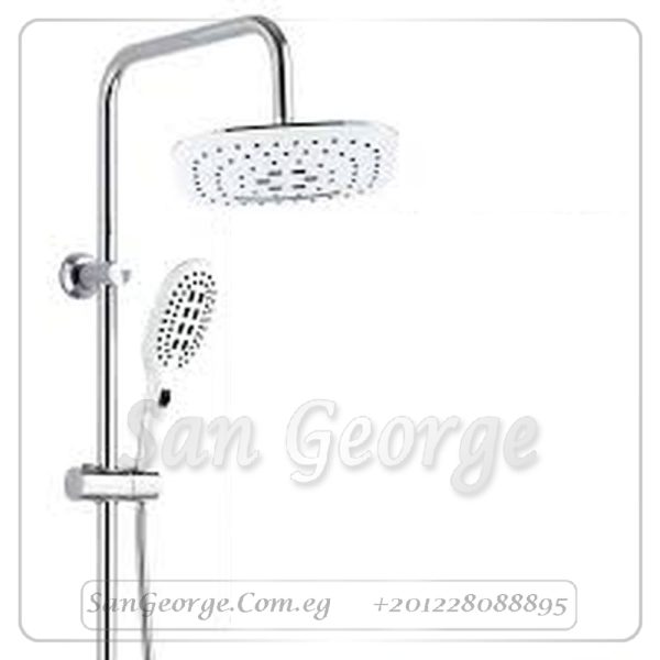 Shower 16 Square Rainfall & Handheld Column (Chrome)