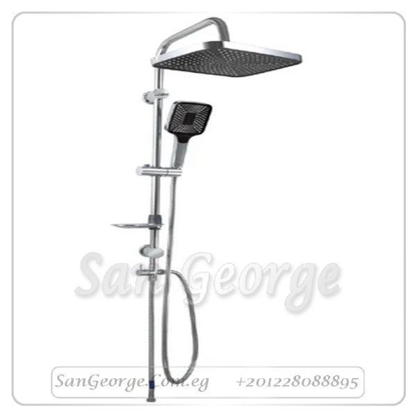 Shower 19 Square Rainfall & Handheld Column (Chrome)