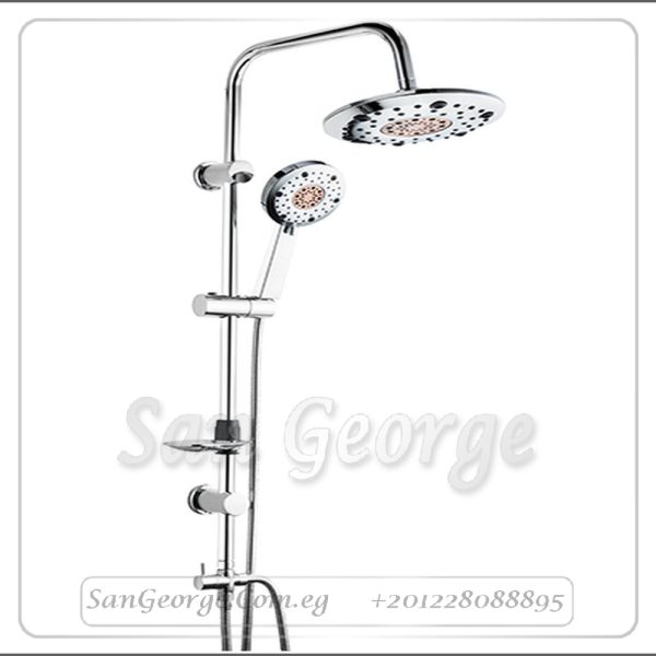 Shower-2-1 Square Rainfall & Handheld Column (Chrome)