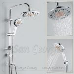 Shower-2-1 Square Rainfall & Handheld Column (Chrome)