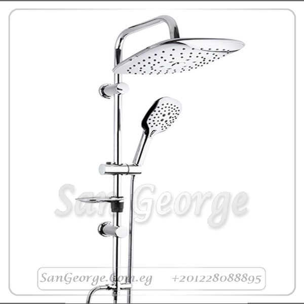 Shower 6 Square Rainfall & Handheld Column (Chrome)