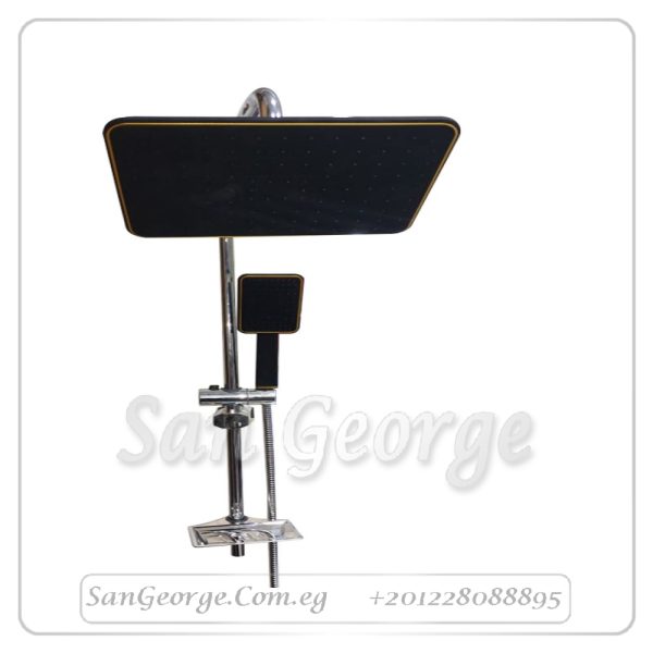 Shower 21 Square Rainfall & Handheld Column (Black)