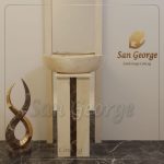 Marble Basin حوض بريشيا داينو بالعمود بيج × بني Hand Made من San George Design