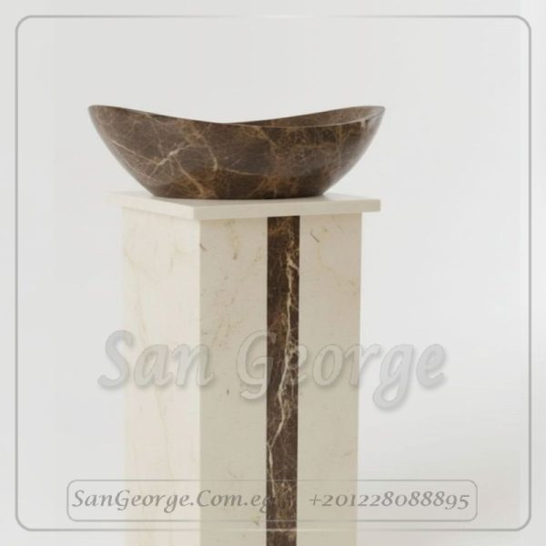 Marble Basin حوض حمام امبرادور بالعمود Hand Made من San George Design