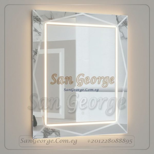 مرايا رخام طبيعي باضائه ليد مميزه Marb-7019 من سان جورج ديزاين San George Design