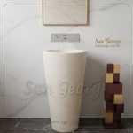 وحده حوض رخام بالعمود حمام مودرن رخام طبيعي مصري MRB-_U-_A-016