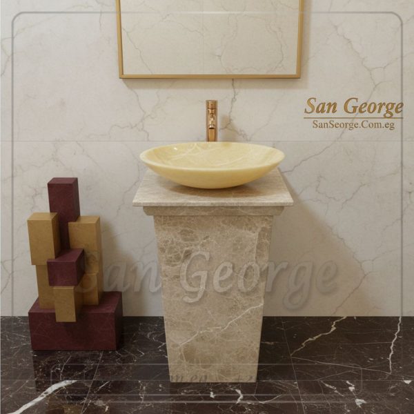 وحده حوض رخام الحوض مستورد العمود مصري حمام مودرن رخام طبيعي مستورد MRB-_U-_D-061
