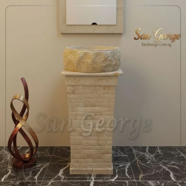 Marble Basin Beige Hand Made من San George Design