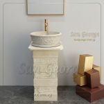 Marble Basin Beige Hand Made من San George Design