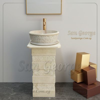 Marble Basin Beige Hand Made من San George Design