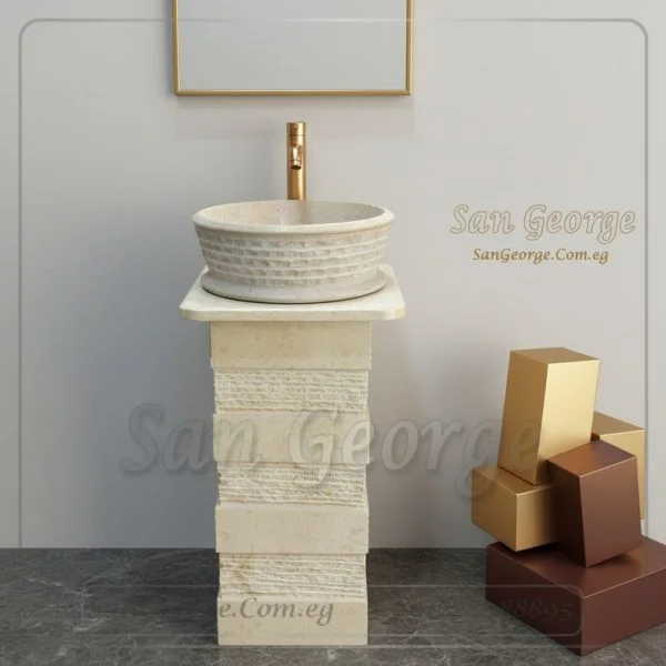 Marble Basin Beige Hand Made من San George Design