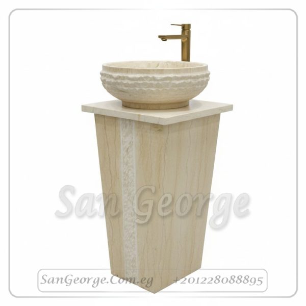 Marble Basin Beige Hand Made من San George Design