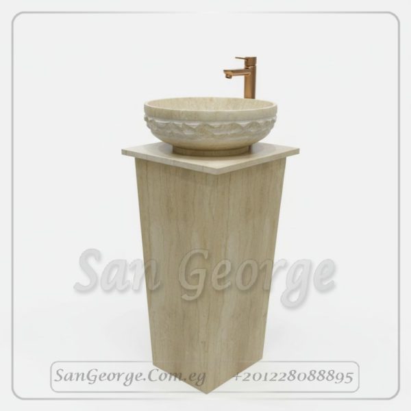 Marble Basin Beige Hand Made من San George Design