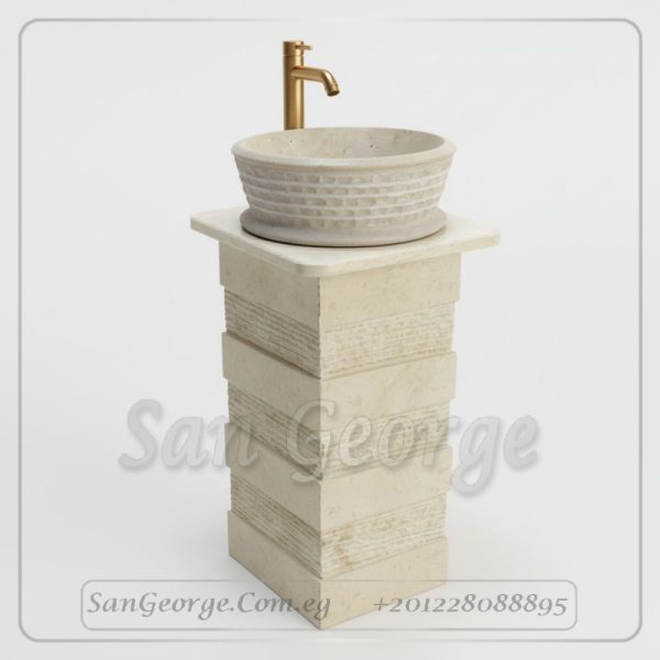 Marble Basin Beige Hand Made من San George Design