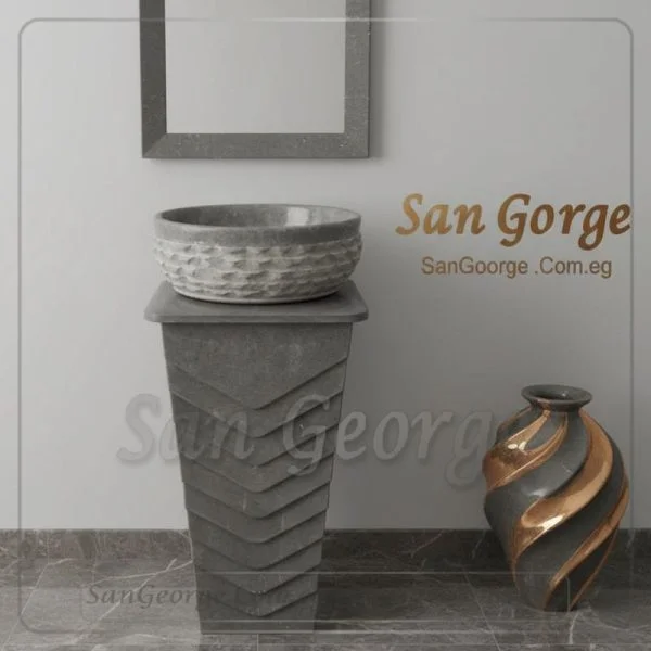 Marble Basin Gray Hand Made من San George Design