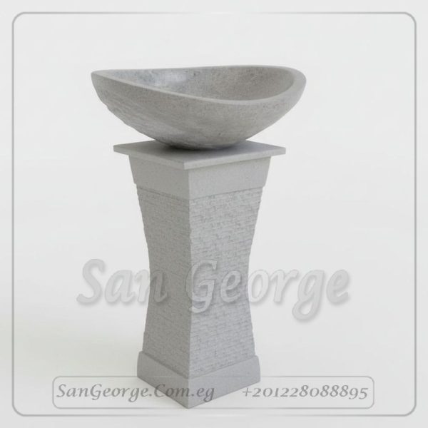 وحده حوض رخام طبيعي مقوش Hand Made من San George Design