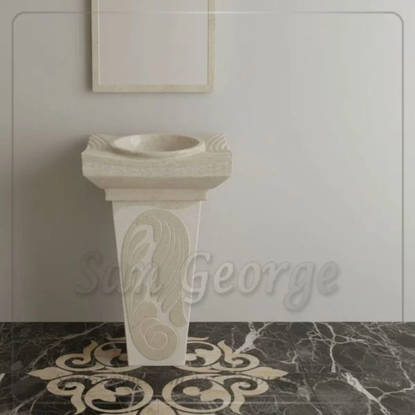 حوض رخام طبيعي منقوش Hand Made من San George Design