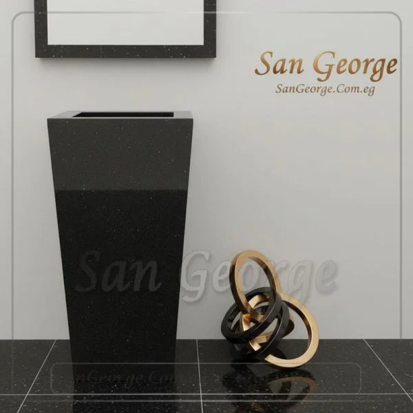 حوض حمام من الرخام اسود Hand Made من San George Design