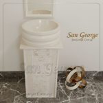حوض حمام من الرخام مزخرف Hand Made من San George Design
