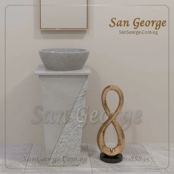 حوض حمام من الرخام مزخرف Hand Made من San George Design