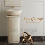 وحده حوض رخام طبيعي مزخرف Hand Made من San George Design