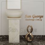 حوض حمام من الرخام مزخرف Hand Made من San George Design