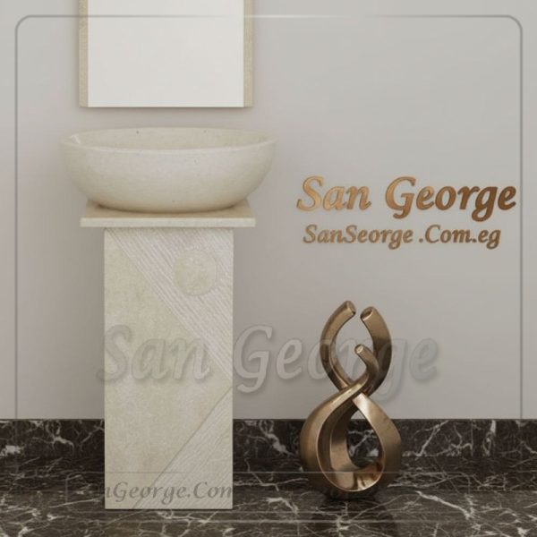 حوض حمام من الرخام مزخرف Hand Made من San George Design