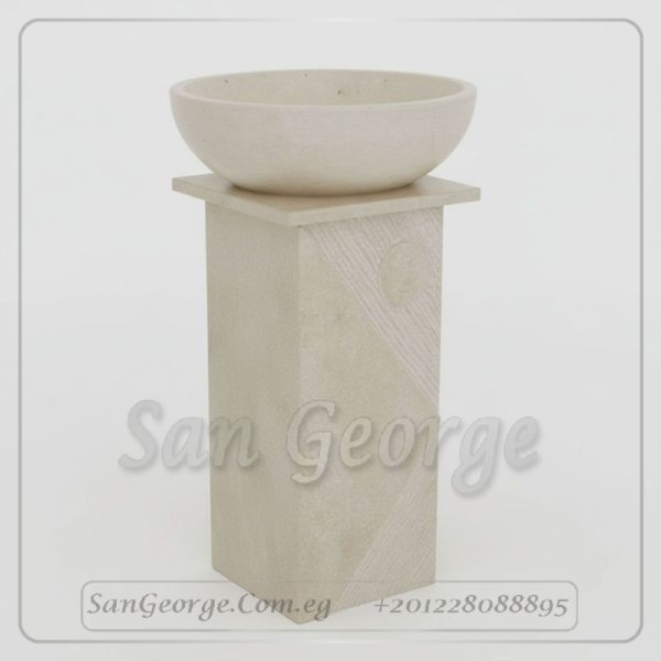 حوض حمام من الرخام مزخرف Hand Made من San George Design
