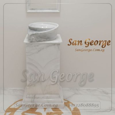 حوض رخام طبيعي ابيض Hand Made من San George Design