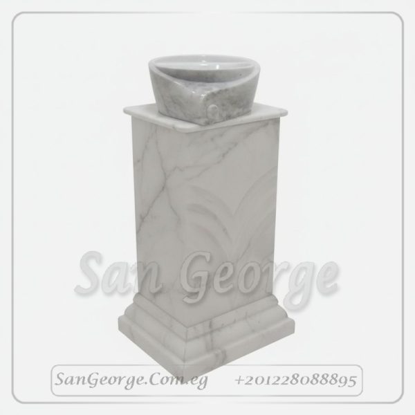 حوض رخام طبيعي ابيض Hand Made من San George Design