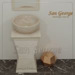 حوض حمام من الرخام مزخرف Hand Made من San George Design