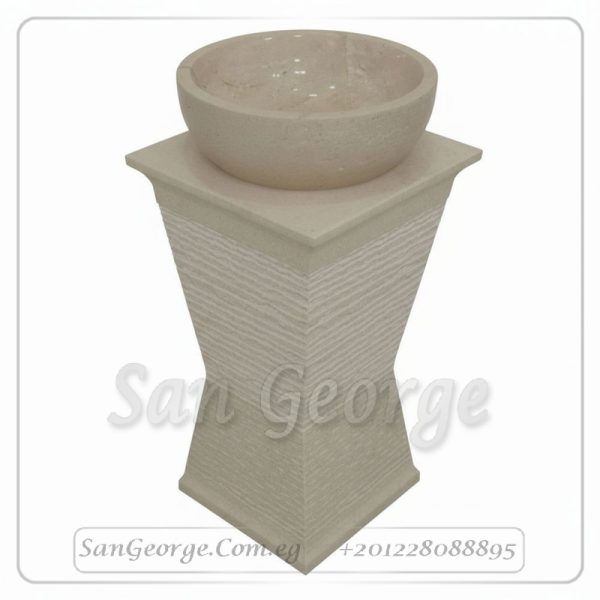 حوض حمام من الرخام مزخرف Hand Made من San George Design