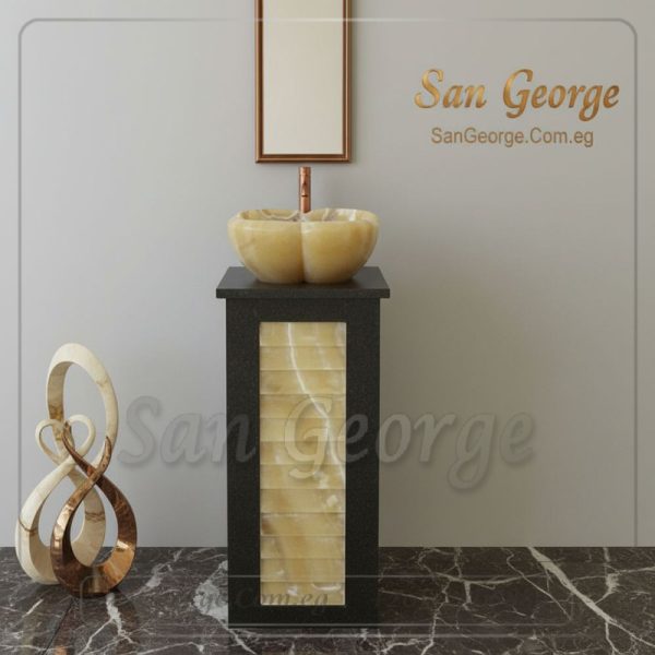 مغسله من الرخام الابستر × اسود Hand Made من San George Design