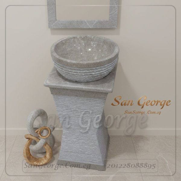 حوض حمام من الرخام رمادى Hand Made من San George Design