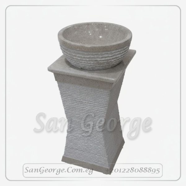 حوض حمام من الرخام رمادى Hand Made من San George Design