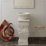 Real Stone Basin off white Hand Made من San George Design