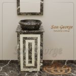 Marble Basin عمود امبرادور مزخرف Hand Made من San George Design