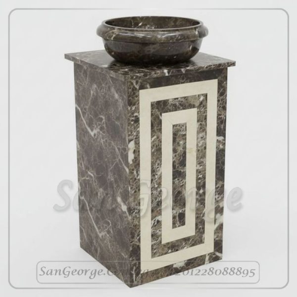 Marble Basin عمود امبرادور مزخرف Hand Made من San George Design