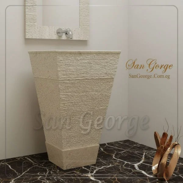 Marble Basin Beige Hand Made من San George Design
