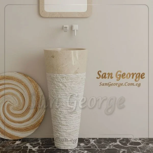 Marble Basin Beige Hand Made من San George Design