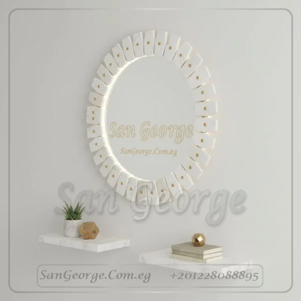 مرايا رخام طبيعي باضائه ليد مميزه Marb-7007 من سان جورج ديزاين San George Design