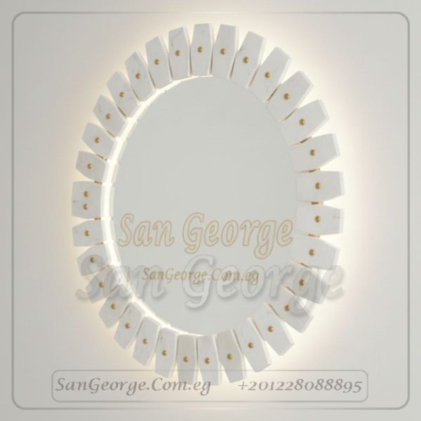 مرايا رخام طبيعي باضائه ليد مميزه Marb-7007 من سان جورج ديزاين San George Design