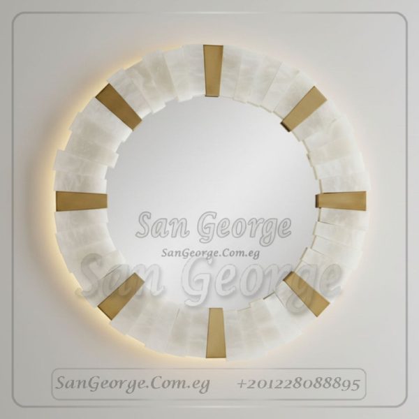 مرايا رخام طبيعي باضائه ليد مميزه Marb-7002 من سان جورج ديزاين San George Design