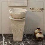 Marble Basin Beige Hand Made من San George Design
