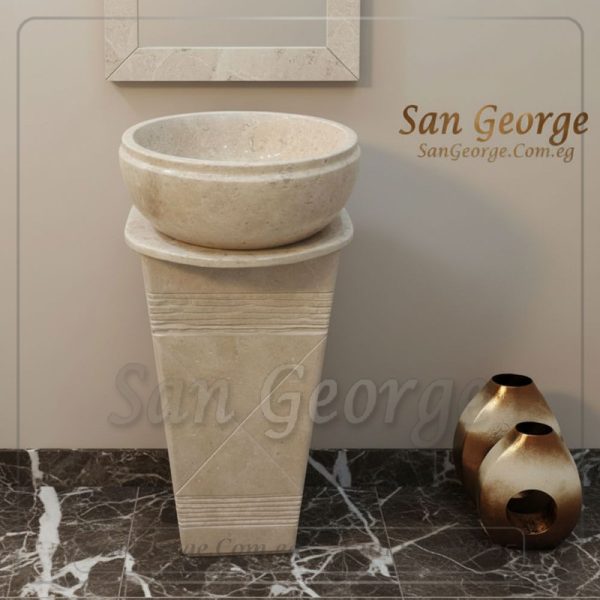 Marble Basin Beige Hand Made من San George Design