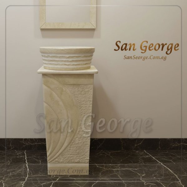 Marble Basin Beige Hand Made من San George Design